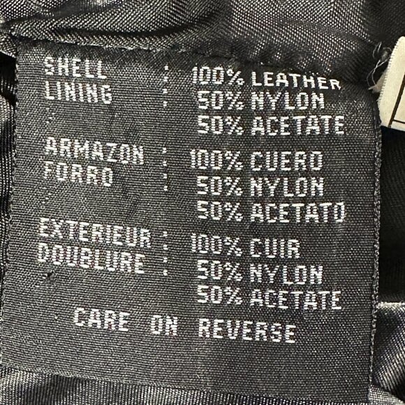 Kenneth Cole Jacket Womens Medium Black Leather Button Up Patch Pockets Lined - Picture 8 of 8